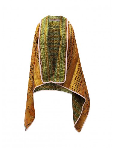 kantha vintage silk cape gira la colonne vertébrale