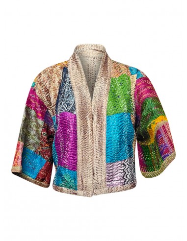 kantha vintage silk bolero jiya en linge