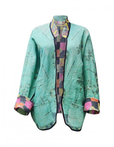 kantha vintage short jacket durjaya Jusqu'à 80% De Réduction