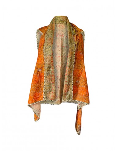 kantha vintage silk cape aavya en stock