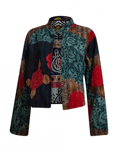 kantha vintage crop jacket supi pas cher chine