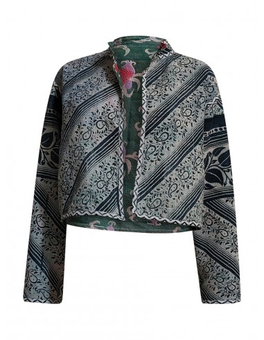 kantha vintage crop jacket madhuri d'Europe débarque