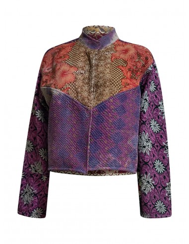 kantha vintage crop jacket nisha est présent 