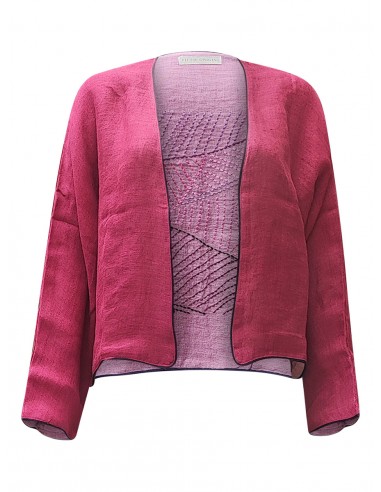 linen jacket pink lilac  - zero waste edition Fin de série