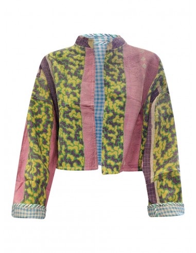 kantha vintage crop jacket remi la livraison gratuite