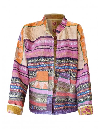 kantha reversible collar vest-zari collection-kyra vous aussi creer 