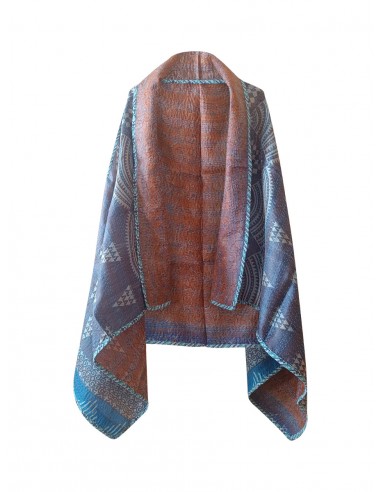 kantha vintage silk cape isha votre