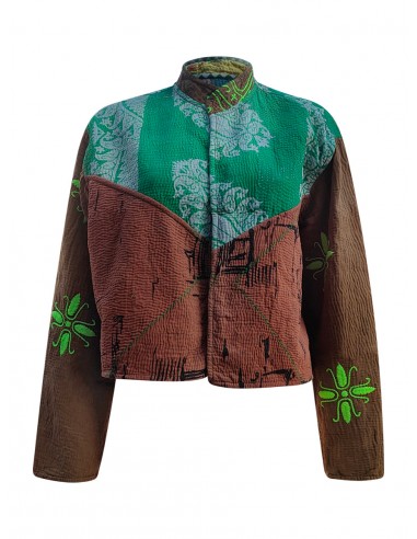 kantha vintage crop jacket kia suggérées chez