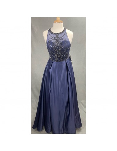 Dave & Johnny navy ballgown with beading, size 7/8, NEW WITH TAGS! commande en ligne