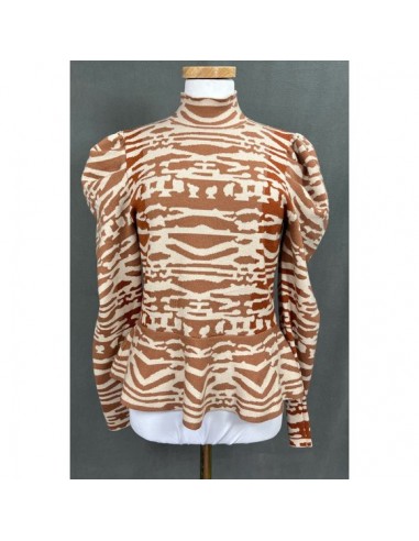 Ulla Johnson cinnamon Velentina Intarsia sweater, size S JUSQU'A -70%! 