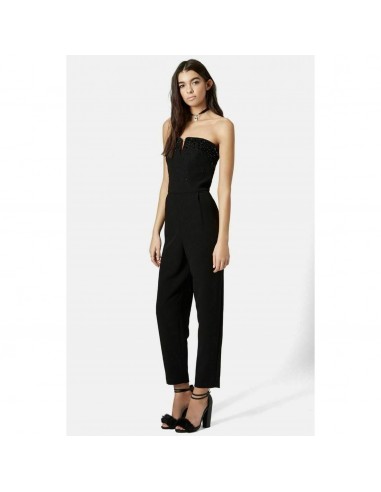 Topshop black strapless jumpsuit, size 8, LIKE NEW! les ligaments