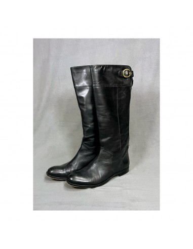 Coach black leather Maely boots, size 10 pas cher chine