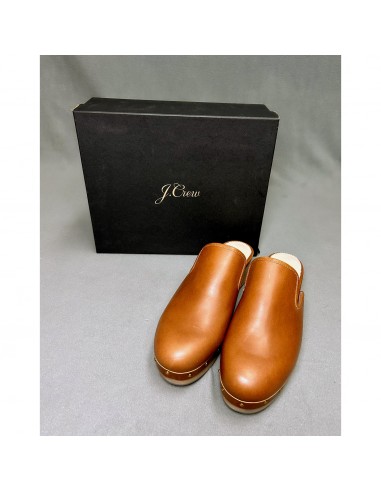 J. Crew brown leather Dakota clogs, size 9.5, NEW IN BOX! prix pour 