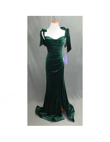 LaDivine evergreen velvet dress, size 4, NEW WITH TAGS! Profitez des Offres !