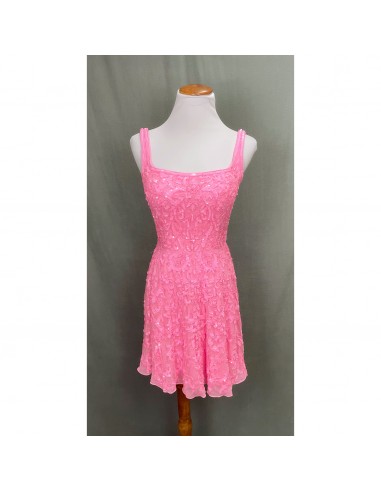 Ashley Lauren pink beaded cocktail dress, size 2. vous aussi creer 