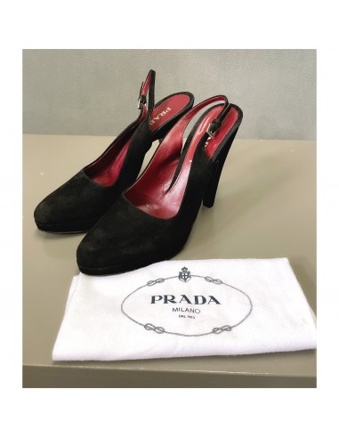 Prada black suede slingbacks, size 10, NEARLY NEW! Découvrez la collection