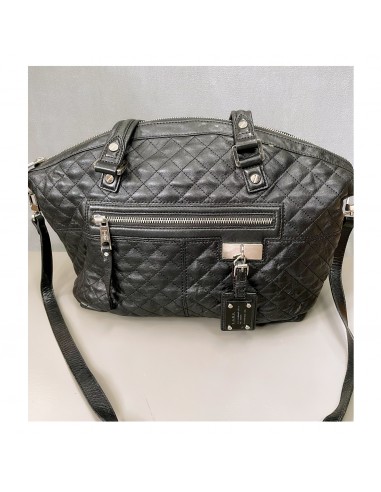 L.A.M.B vintage black quilted leather tote bag Livraison rapide