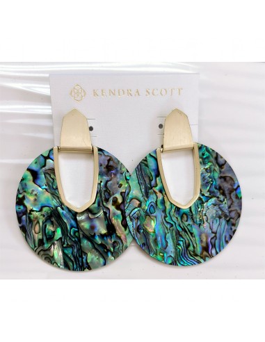 Kendra Scott abalone shell Diane statement earrings, BRAND NEW! sur le site 