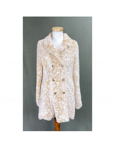 Free People cream and tan faux fur coat, size 8 À commander