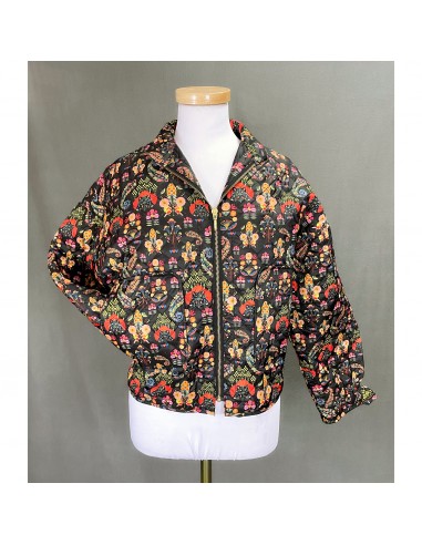 Emily Lovelock red and black floral puffer jacket, size M, NEW WITH TAGS! outlet