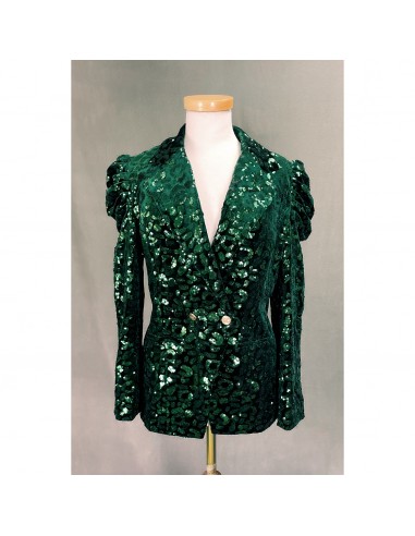 Emily McCarthy green sequin leopard blazer, size S, NEW WITH TAGS! prix pour 