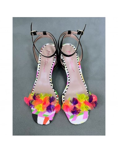 Betsey Johnson bright plastic floral heels, size 8. pas cher chine