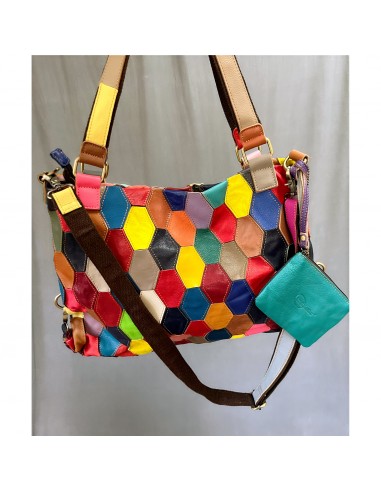 Ameri Leather multi-color patchwork bag meilleur choix