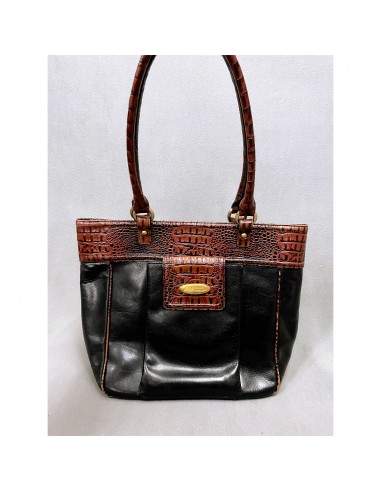 Brahmin black and brown leather tote la chaussure