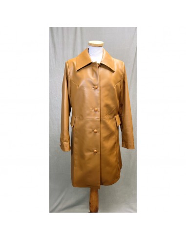 Cabi camel vegan leather Joplin coat, size M français