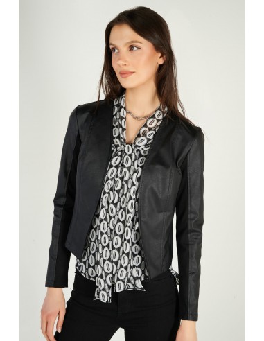 Veste en faux cuir - EVELINE-W1 - (R-B18) de technologie