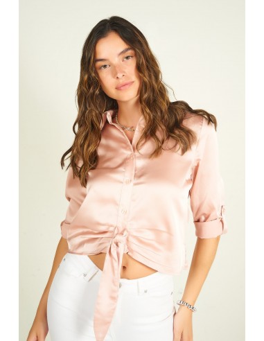 Blouse courte en satin - ARABELLELUX2 - (E-C5) online