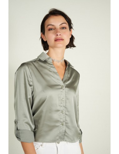 Blouse courte en satin - CARMELA-U - (E-B2) de l' environnement