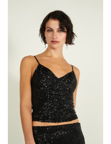 Camisole courte à paillettes - ABEA-X2 - (E-A1) shop