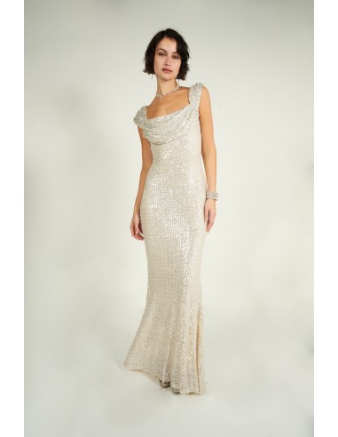 Robe maxi à paillettes et perles - CD3643 - (E-A16) de la marque