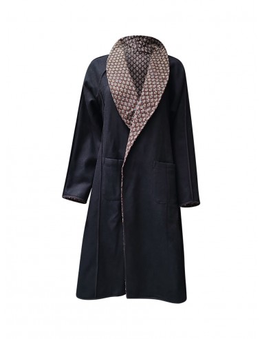 reversible recycled wool coat black JUSQU'A -70%! 